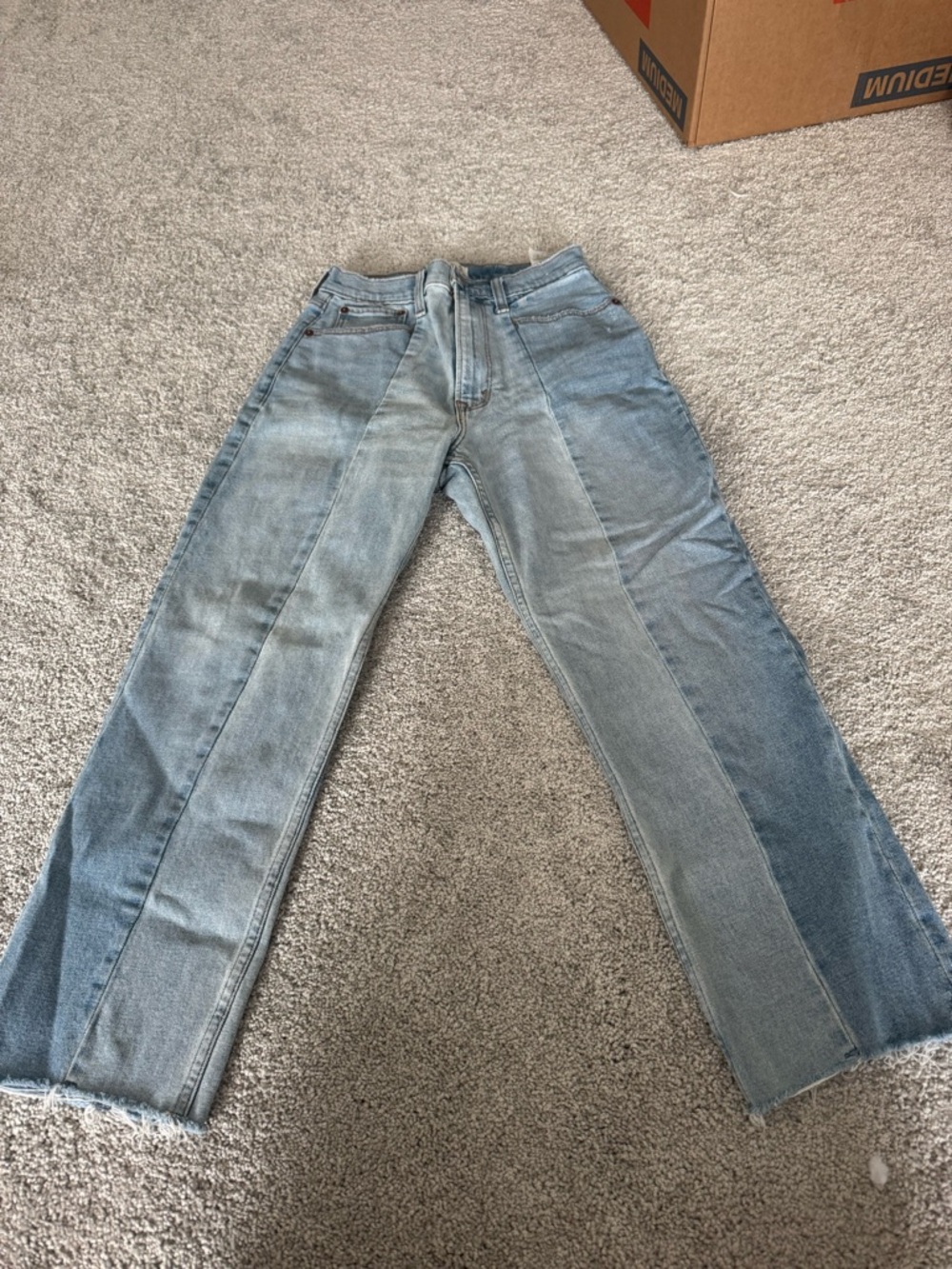 Women’s Two-Tone Light Blue Denim Jeans